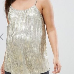 ASOS metallic gold cami